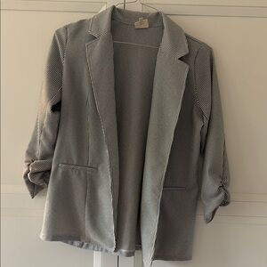 Black and White Blazer Modern Suit Jacket